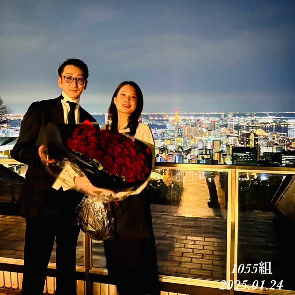 1,055組目のプロポーズが神戸北野テラスで成功されました。