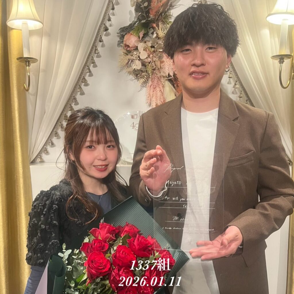 1,337組目のプロポーズが神戸北野ホテルで成功しました💍