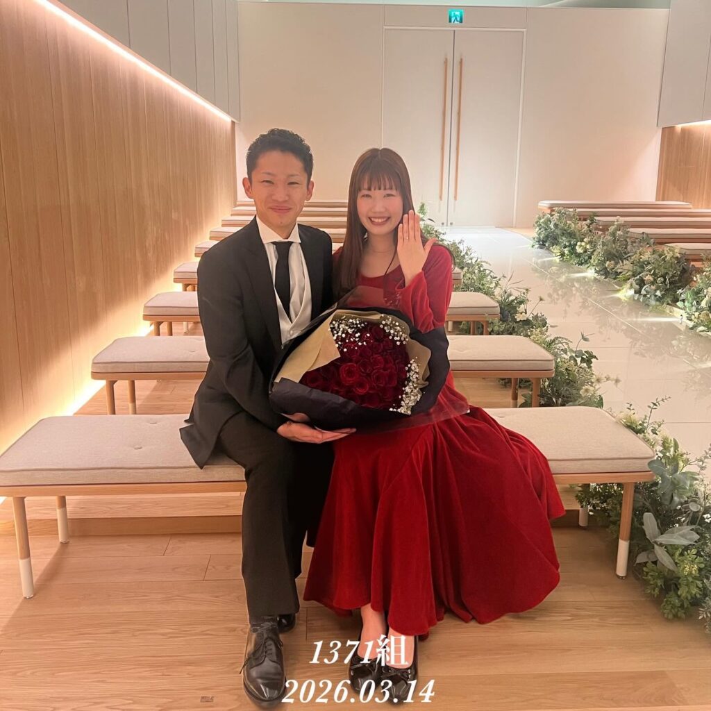 1371組目のプロポーズがセトレ舞子で成功しました。