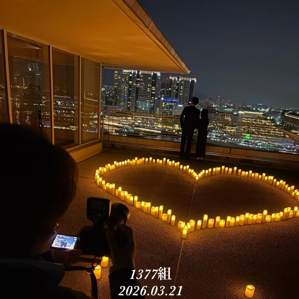 1377組目のプロポーズが神戸メリケンパークオリエンタルホテルで成功しました。