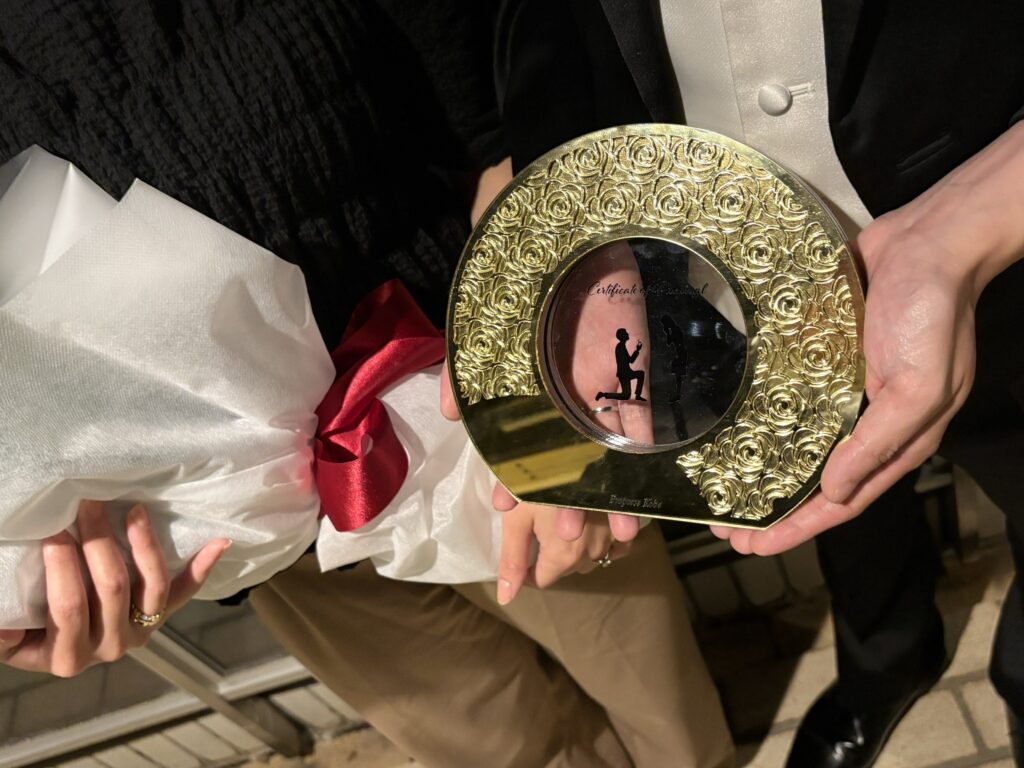 1446組目のプロポーズが神戸北野テラスで成功されました。